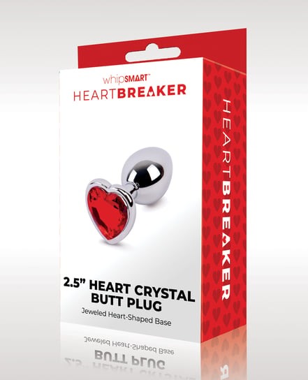 WhipSmart Heartbreaker 2.5″ Heart Crystal Butt Plug – Red by WhipSmart product image
