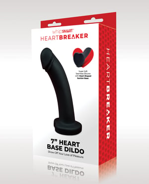WhipSmart Heartbreaker 7″ Heart Based Dildo – Black/Red by WhipSmart product image