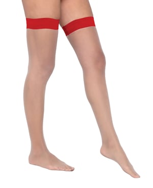 Colored Silicone Stay Up Stockings Red O/S by Roma Confidential product image