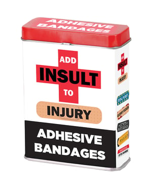 Add Insult to Injury Bandages w/Assorted Sayings – Box of 25 by Hott Products product image