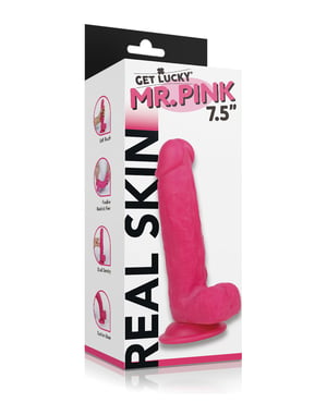 Get Lucky Mr. Pink 7.5″ Dual Layer Dong by Get Lucky product image