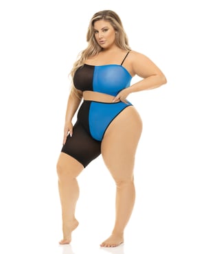 Pink Lipstick Block You Out Bandeau & Bottom Black/Blue QN by Pink Lipstick product image