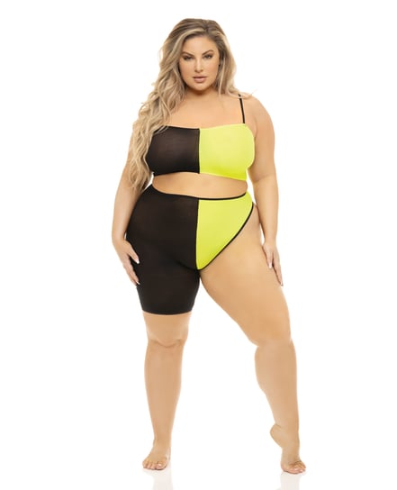Pink Lipstick Block You Out Bandeau & Bottom Black/Yellow QN by Pink Lipstick product image