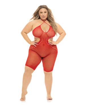 Pink Lipstick Fill Me In Bodystocking Red QN by Pink Lipstick product image
