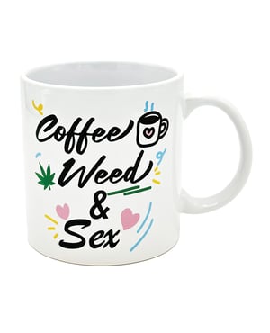 Attitude Mug Coffee, Weed & Sex – 22 oz by Island Dogs product image