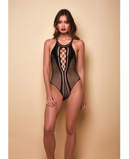 Lights Off Halter Neck Teddy Black O/S by Hauty product image