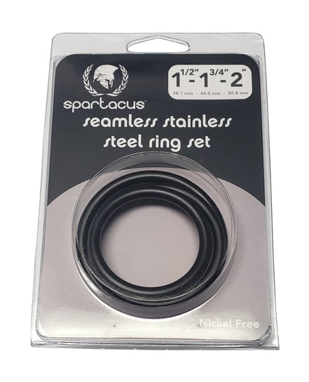Spartacus Seamless Stainless Steel C-Ring – Black Pack of 3 by Spartacus product image