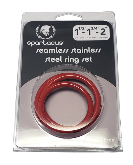 Spartacus Seamless Stainless Steel C-Ring – Red Pack of 3 by Spartacus product image