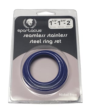 Spartacus Seamless Stainless Steel C-Ring – Blue Pack of 3 by Spartacus product image