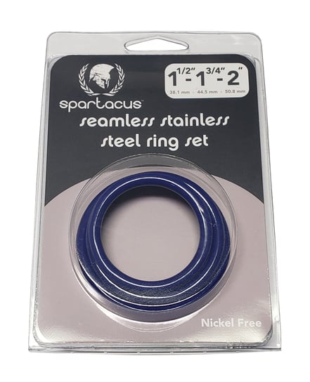 Spartacus Seamless Stainless Steel C-Ring – Blue Pack of 3 by Spartacus product image