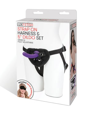 Lux Fetish 5″ Dildo w/Strap On Harness Set by Lux Fetish product image