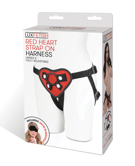 Lux Fetish Red Heart Strap On Harness Set by Lux Fetish product image