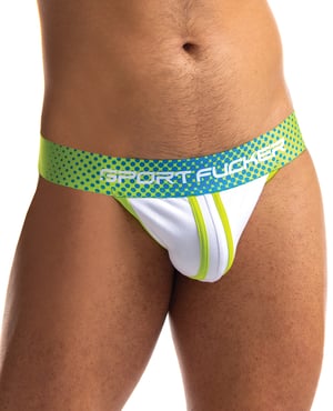 Sport Fucker Jersey Jock – XL Green/White by Sport Fucker product image