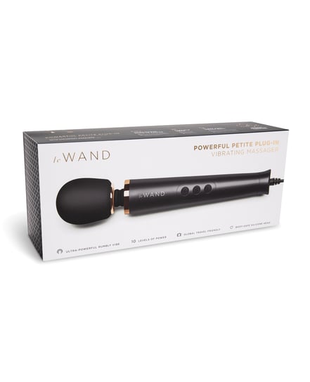 Le Wand Powerful Petite Plug-In Vibrating Massager – Black by Le Wand product image