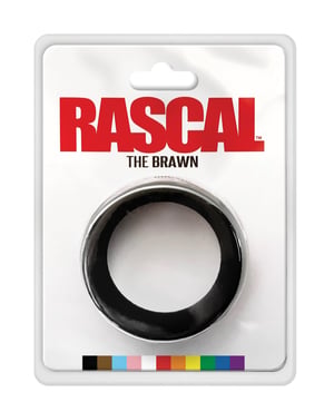 Rascal The Brawn Silicone Cock Ring – Black by Rascal Toys product image