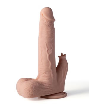 Colter App Controlled Realistic 8.5″ Thrusting Dildo Vibrator w/Clit Licker – Ivory by Honey Play Box product image