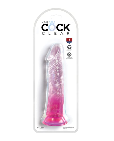 King Cock Clear 8″ Cock – Pink by King Cock product image