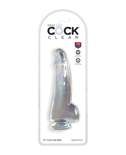 King Cock Clear 7.5″ Cock w/Balls – Clear by King Cock product image