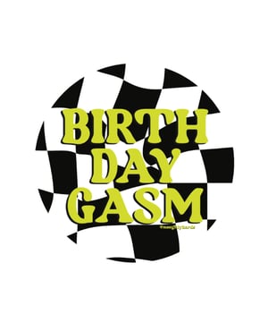 Birthday-Gasm Naughty Sticker – Pack of 3 by Kush Kards product image