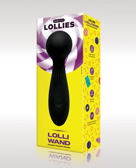 XGen Bodywand Lolli Wand Vibrator – Black by Bodywand product image