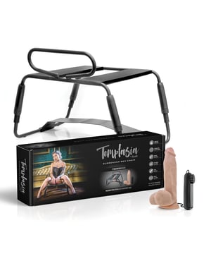 Blush Temptasia Surrender Sex Chair – Black by Temptasia product image