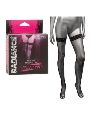 Radiance Thigh High Stockings – Black Plus Size by Radiance product image