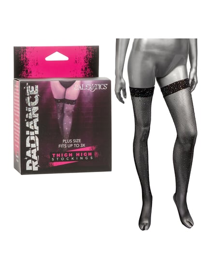 Radiance Thigh High Stockings – Black Plus Size by Radiance product image