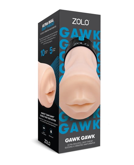 ZOLO Gawk Gawk Deep Throat Vibrating Masturbator – Ivory by ZOLO product image