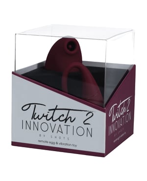 Shots Twitch 2 Vibrator w/Remote Control Vibrating Egg – Burgundy by Twitch product image