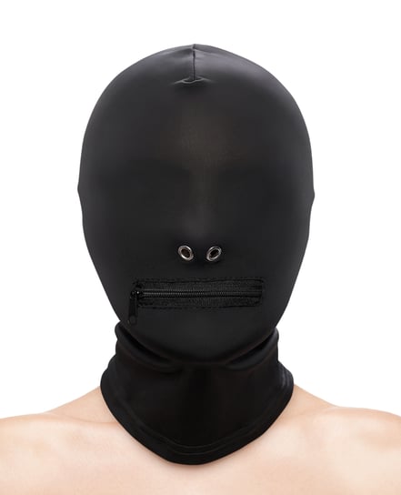 Fetish & Fashion Zippered Mouth Hood – Black by Fetish & Fashion product image