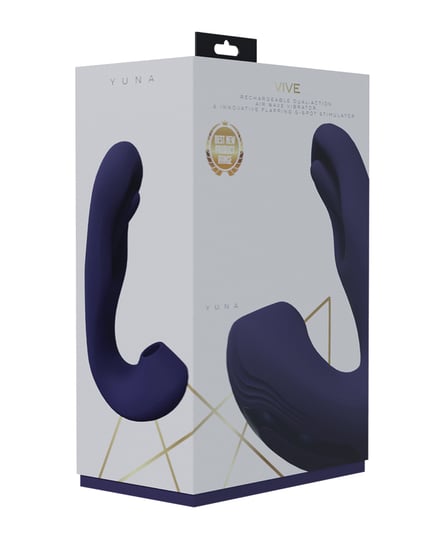 Shots Vive Yuna Dual Action Airwave Vibrator & G-Spot Stimulator – Purple by Vive product image