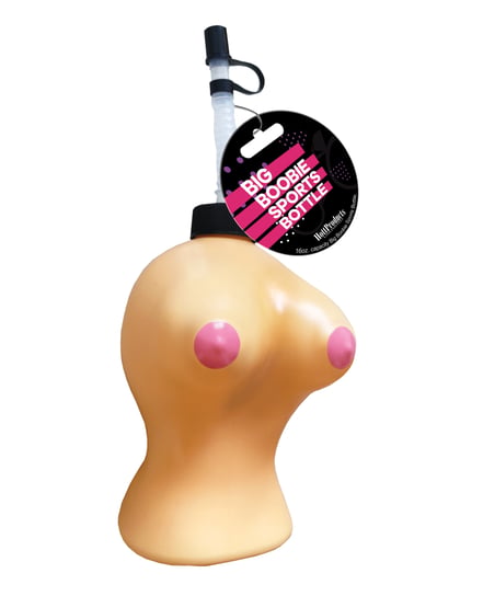 Big Boobie Sports Bottle – 16 oz Flesh by Hott Products product image