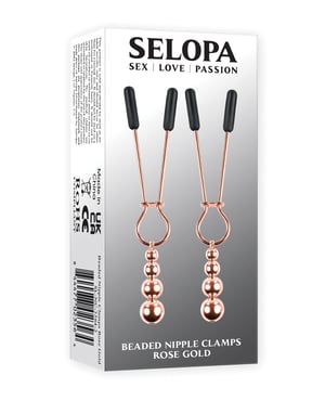 Selopa Beaded Nipple Clamps – Rose Gold by Selopa product image