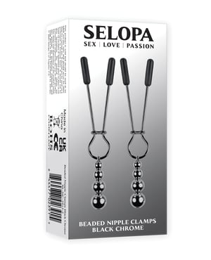 Selopa Beaded Nipple Clamps – Black Chrome by Selopa product image