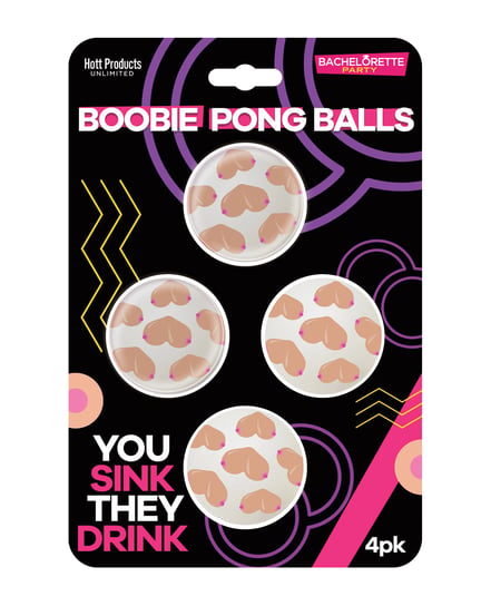 Boobie Beer Pong Balls – 4 pk by Hott Products product image
