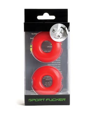Sport Fucker Stacker Rings – Red by Sport Fucker product image