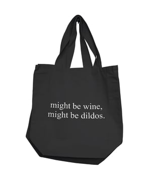Nobu Might Be Wine, Might Be Dildos Reusable Tote – Black by Nobu product image
