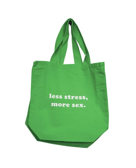 Nobu Less Stress, More Sex Reusable Tote – Green by Nobu product image