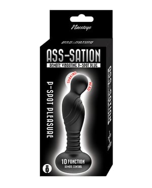 Ass-sation Remote Vibrating P Spot Plug – Black by Ass-sation product image