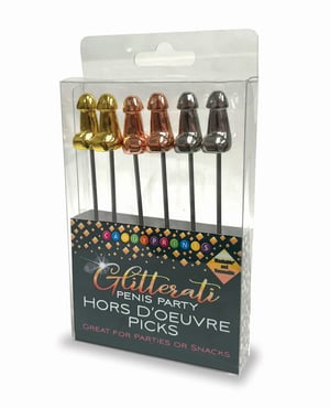 Glitterati Penis Hor D’Oeuvre Picks – Set of 6 by Candy Prints product image