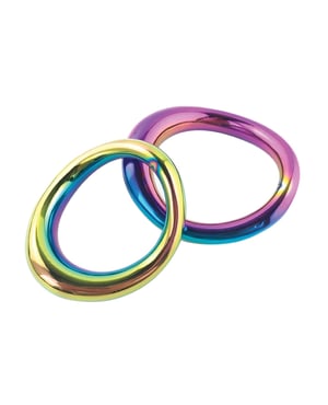 Plesur 1-3/4″ Metal Cock Ring – Rainbow by Plesur product image