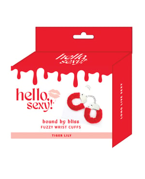 Hello Sexy! Bound By Bliss Fuzzy Wrist Cuffs – Tiger Lily by Hello Sexy! product image