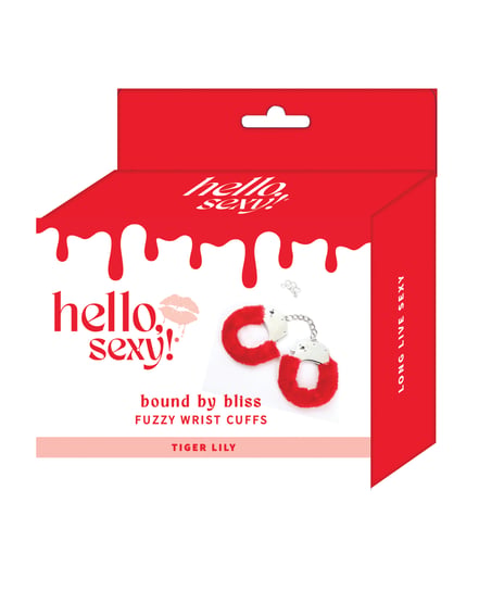 Hello Sexy! Bound By Bliss Fuzzy Wrist Cuffs – Tiger Lily by Hello Sexy! product image