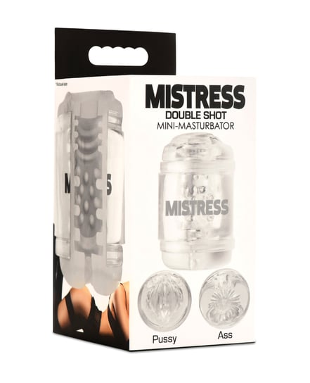 Curve Toys Mistress Double Shot Pussy & Ass Mini Masturbator – Clear by Mistress product image