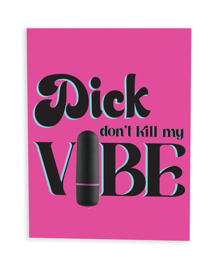 Dick Don’t Kill My Vibe Naughty Greeting Card w/Rock Candy Vibrator & Fresh Vibes Towelettes by Naughty Kards product image