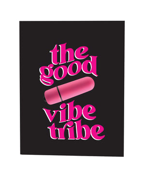 The Good Vibe Tribe Naughty Greeting Card w/Rock Candy Vibrator & Fresh Vibes Towelettes by Naughty Kards product image