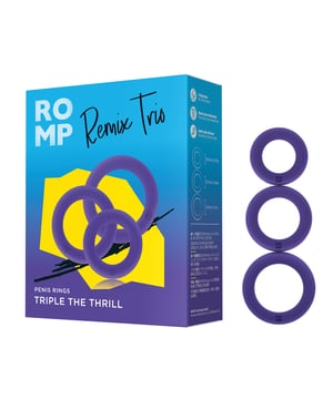 ROMP Remix Trio Penis Ring Set of 3 – Purple by ROMP product image