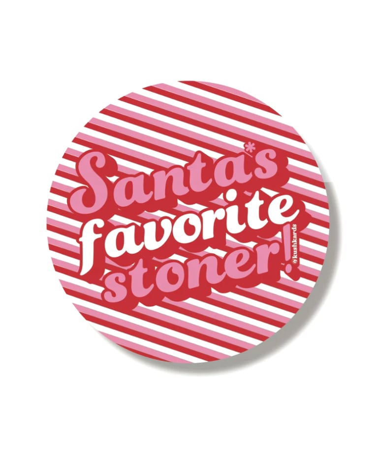 Favstoner Holiday Sticker – Pack of 3 by Kush Kards product image