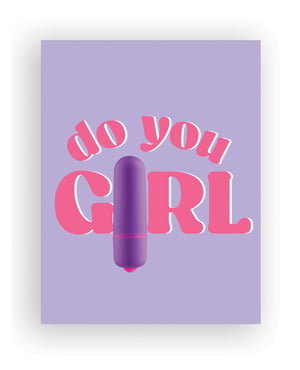 Do You Girl Naughty Greeting Card w/Rock Candy Vibrator & Fresh Vibes Towelettes by Naughty Kards product image