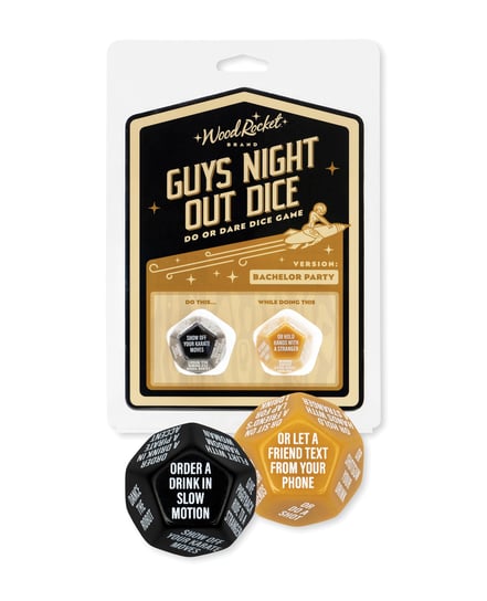 Wood Rocket Guys Night Out Do or Dare Dice Game – Black by Wood Rocket product image
